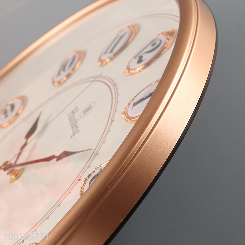 Factory Supply Round Quartz Battery Operated Plastic Wall Clock