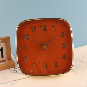 New Product Square Plastic Wall Clock for Living Room Decoration
