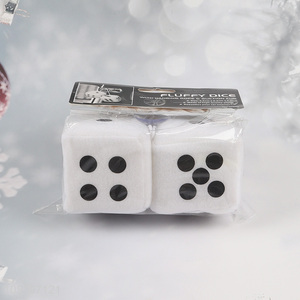 Latest products 2pcs dice shape car hanging ornament car air freshener