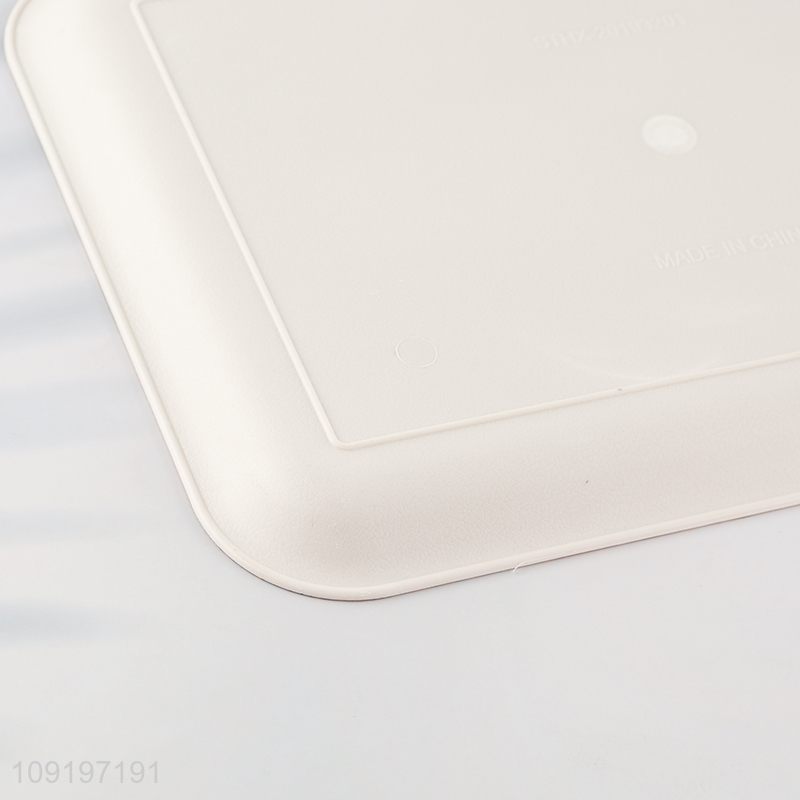 Good Quality Wood Grain Plastic Serving Tray Unbreakable Food Serving Tray