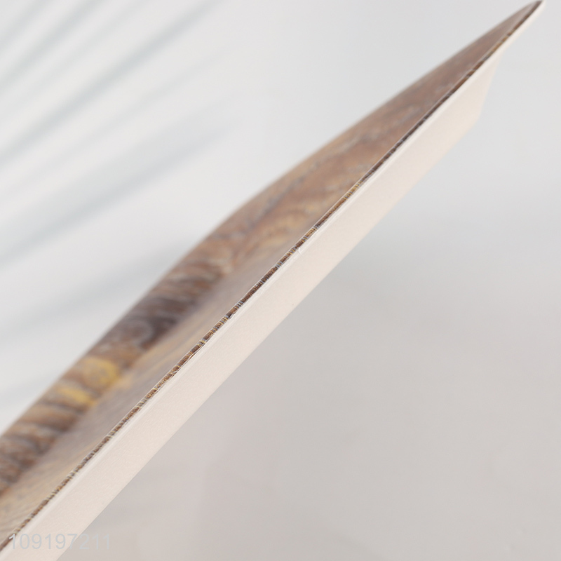 China Imports Plastic Serving Tray Wood Grain Plastic Serving Platter