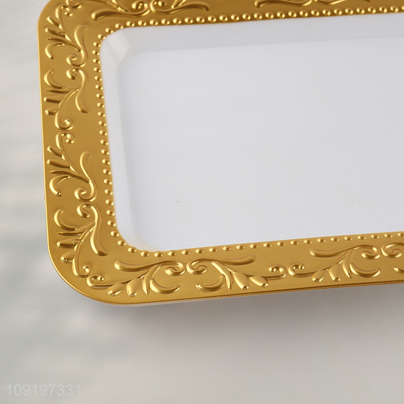 Factory Price Plastic Serving Tray Reusable Serving Platter for Desserts