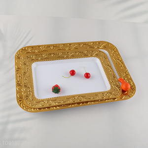 Factory Price Plastic Serving Tray Reusable Serving Platter for Desserts