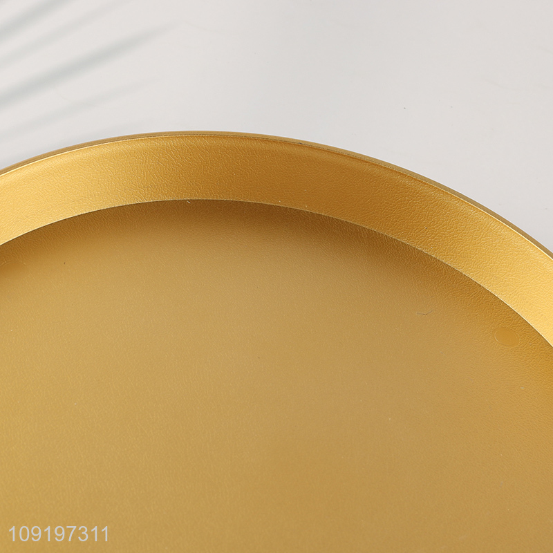 New Product Gold Plastic Serving Tray Unbreakable Fruits Serving Tray