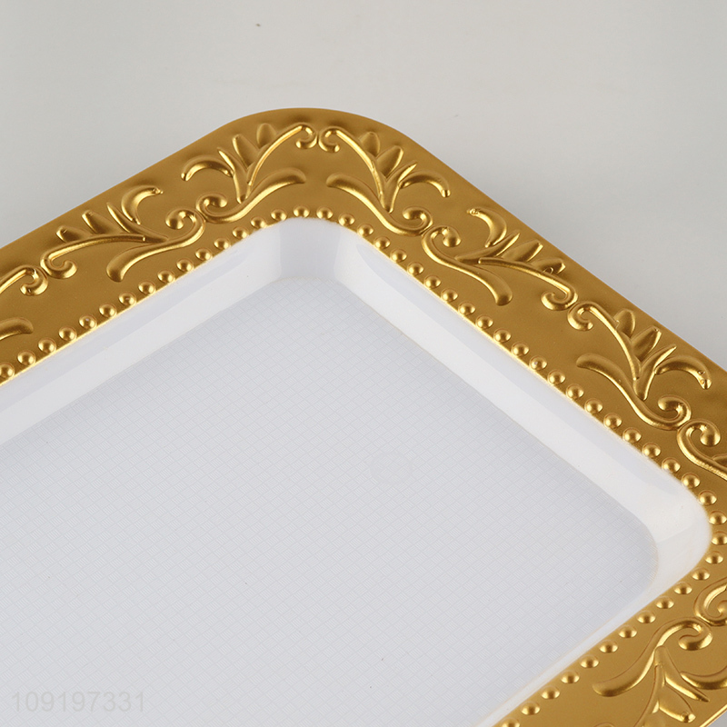 Factory Price Plastic Serving Tray Reusable Serving Platter for Desserts