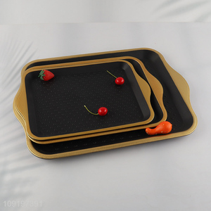 Factory Supply Plastic Serving Tray Reusable Serving Platter for Food