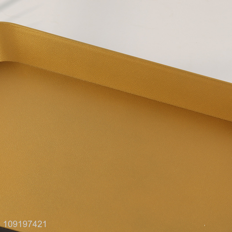 Factory Price Gold Plastic Serving Tray Serving Platter with Handles