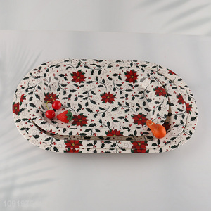 Wholesale Plastic Serving Tray Reusable Serving Platter Christmas Platter