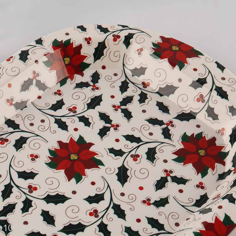 Wholesale Plastic Serving Tray Reusable Serving Platter Christmas Platter