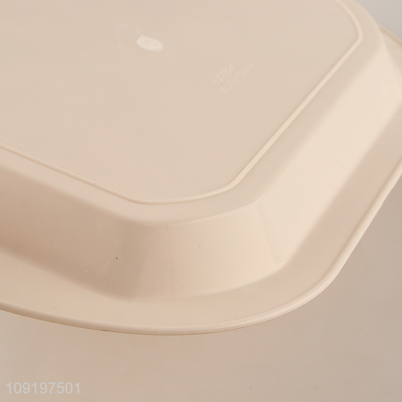 High Quality Bamboo Woven Plastic Serving Tray Plastic Serving Platter