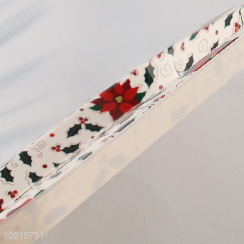 Wholesale Plastic Serving Tray Reusable Serving Platter Christmas Platter