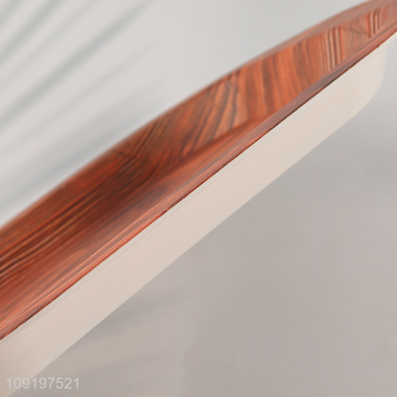 China Imports Plastic Serving Tray Custom Wood Grain Plastic Serving Tray