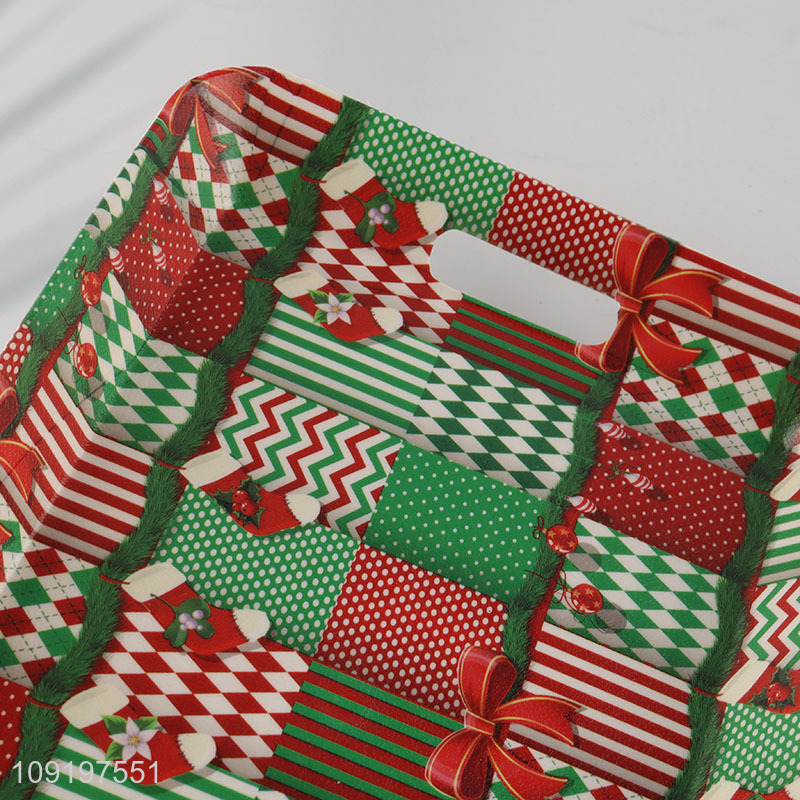 Good Quality Plastic Serving Tray Christmas Dessert Food Serving Tray