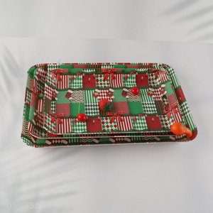 Good Quality Plastic Serving Tray Christmas Dessert Food Serving Tray