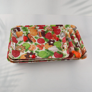 New Product Custom Logo Plastic Serving Tray Serving Platter Wholesale