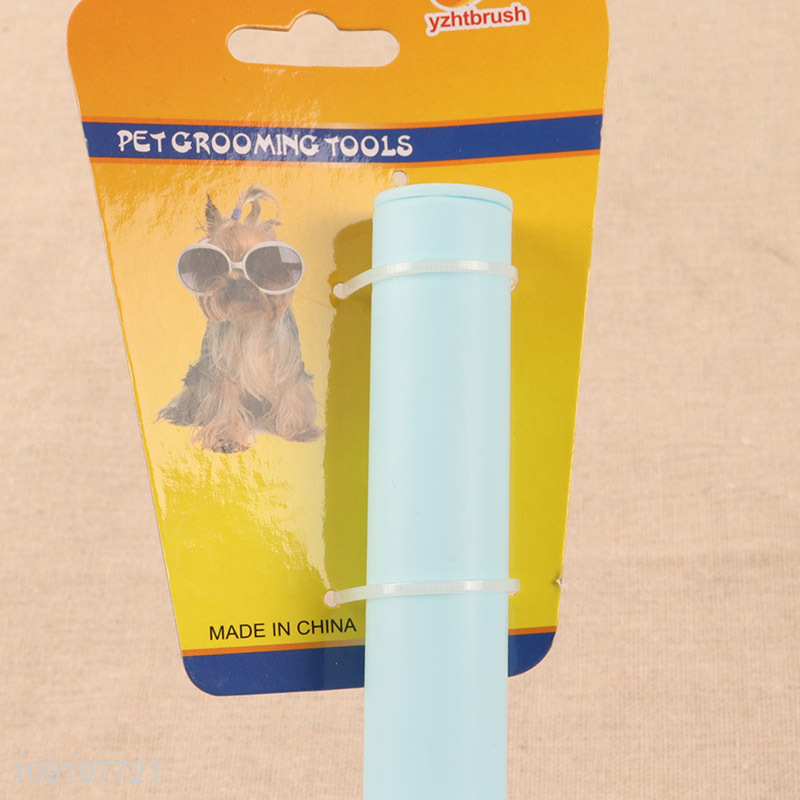 Online wholesale round self-cleaning pet hair comb pet hair remover brush