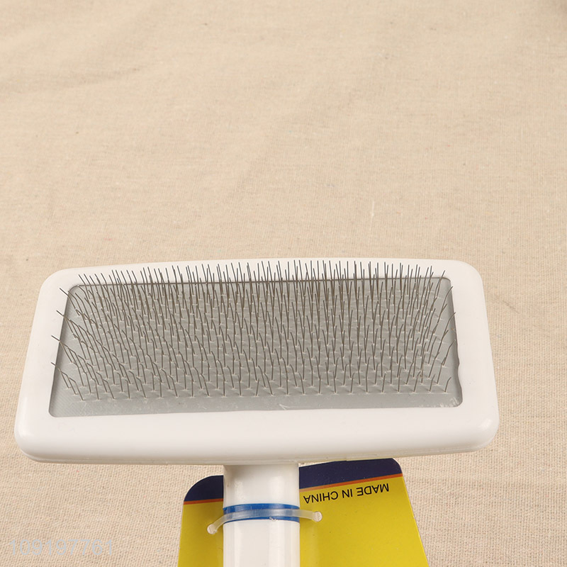 Factory supply rectangle massage pet hair comb pet hair remover brush for sale