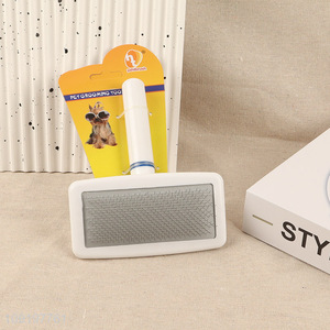 Factory supply rectangle massage pet hair comb pet hair remover brush for sale