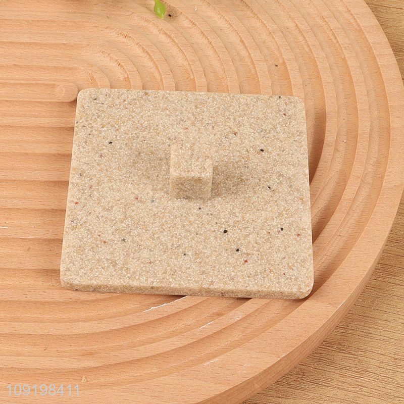 Top products square cotton swab storage tank storage jar with lid