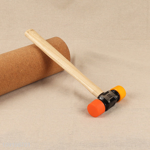 Factory price heavy duty rubber shockproof hammer with wooden handle