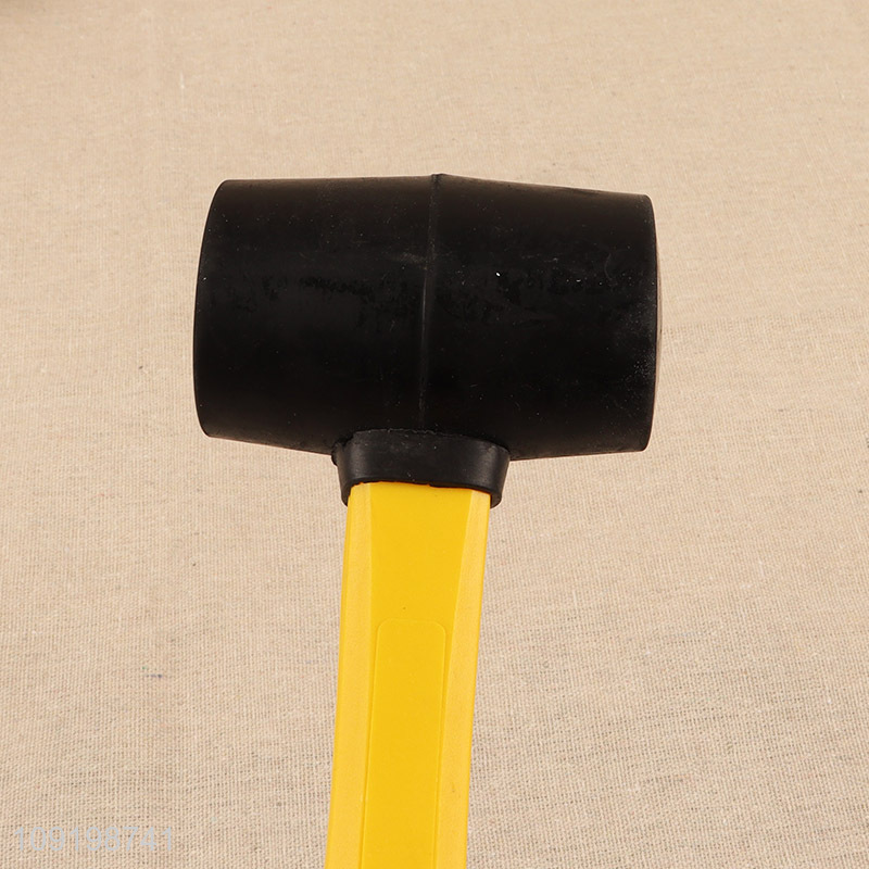 Good quality heavy duty hardware tool shockproof rubber hammer for sale