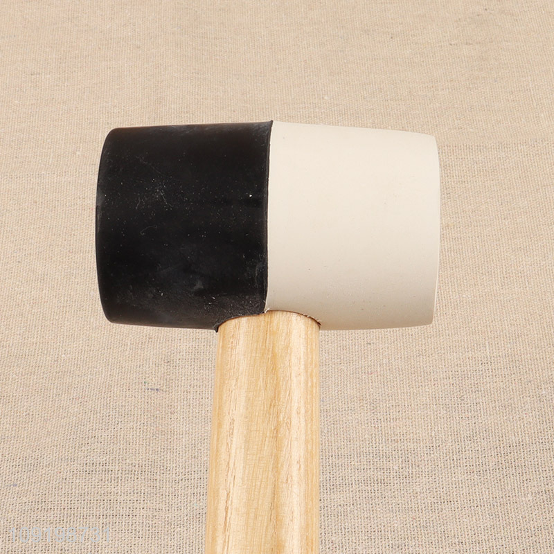 Good selling wooden handle heavy duty rubber hammer wholesale
