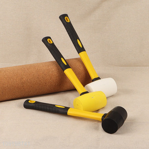 Good quality heavy duty hardware tool shockproof rubber hammer  for sale