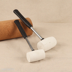 Factory supply steel handle professional hand tool rubber hammer for sale