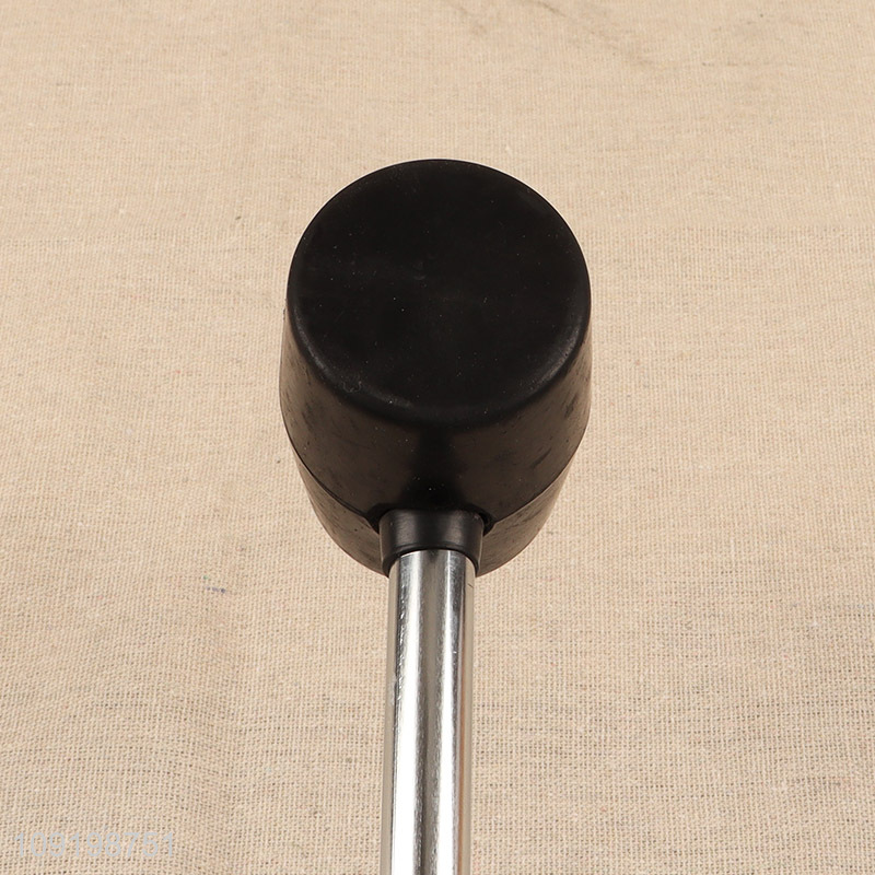 Yiwu market professional black heavy duty rubber hammer with steel handle