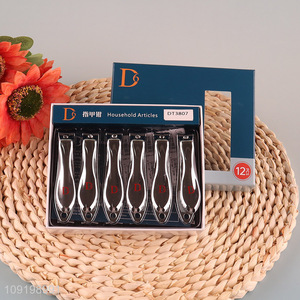 Factory Price 12PCS Heavy Duty Carbon Steel Nail Clippers with Curved Blade