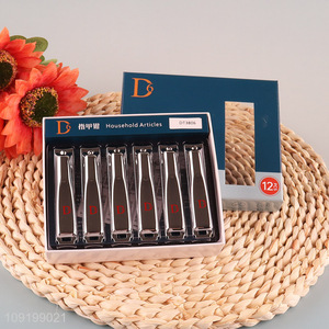 Wholesale 12PCS Custom Logo Ultra Sharp Nail Clippers Finger Nail Cutters