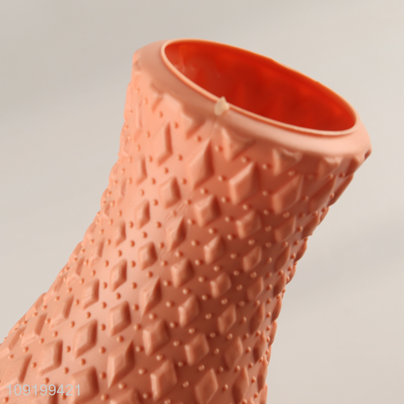 New Product Plastic Flower Vase Ceramic Look Plastic Bud Vase