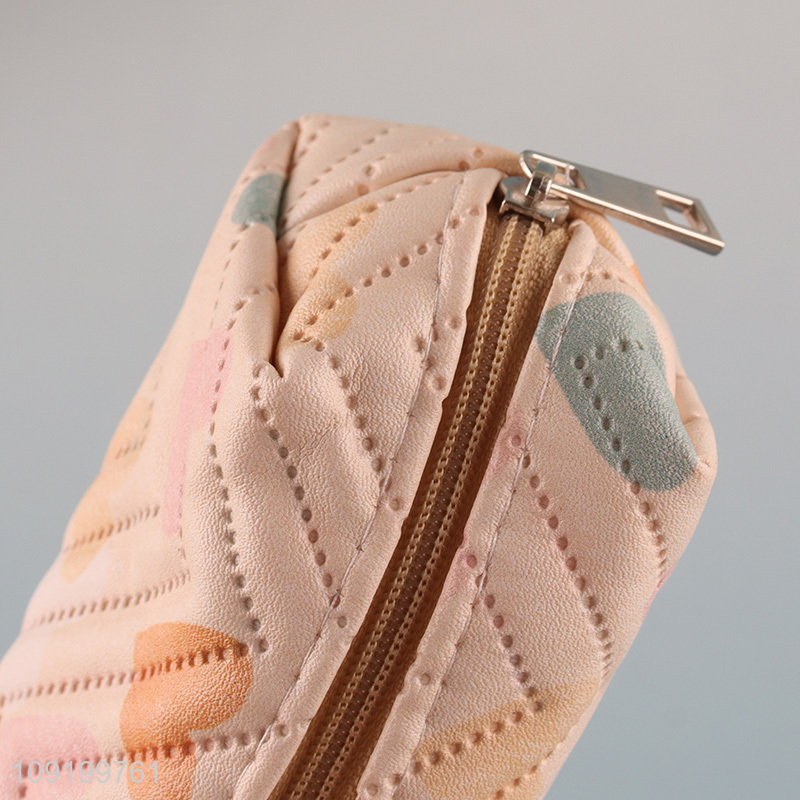 Wholesale Pu Leather Pencil Pouch Waterproof Makeup Bag for Women