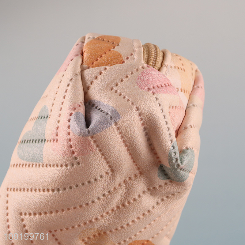 Wholesale Pu Leather Pencil Pouch Waterproof Makeup Bag for Women