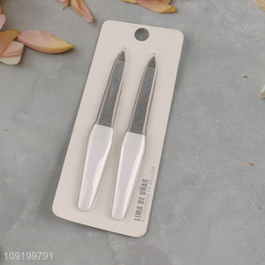 Good Quality 2 Pieces Double Sided Stainless Steel Nail Files Set