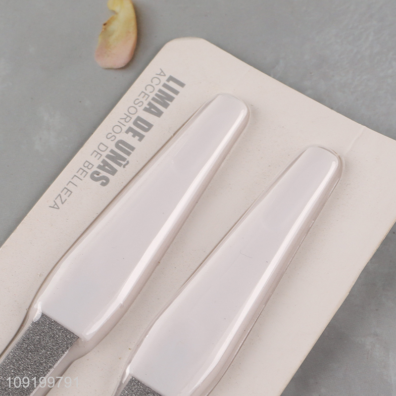 Good Quality 2 Pieces Double Sided Stainless Steel Nail Files Set