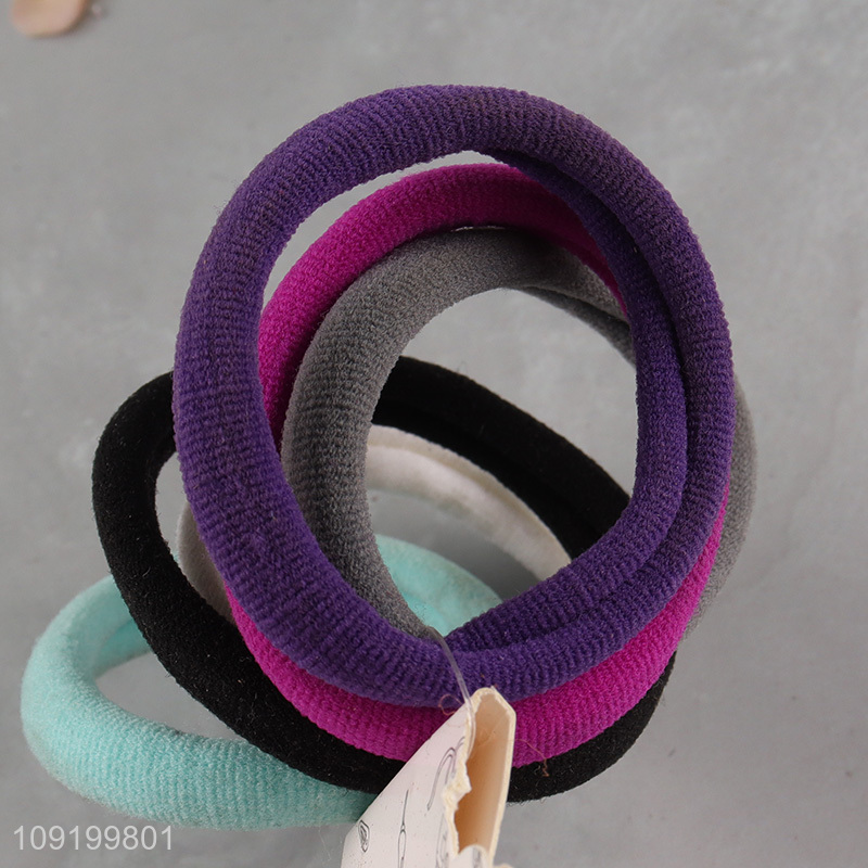 New Arrival 6 Pieces Colorful Hair Ties No Damage Elastic Hair Ties