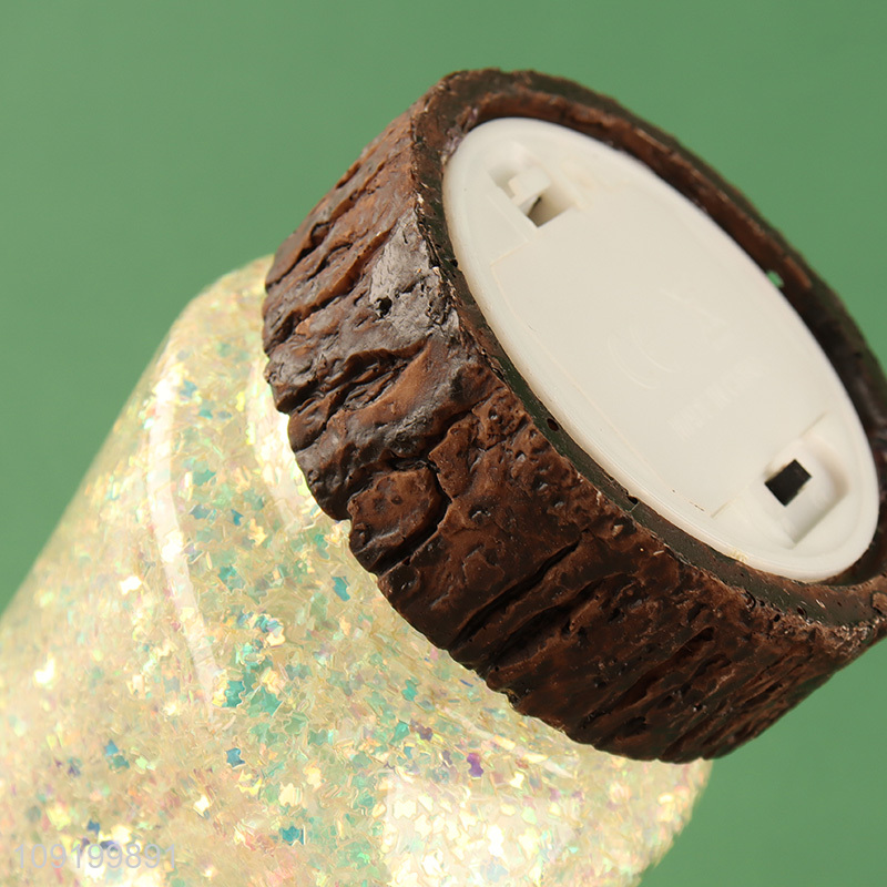 Hot Selling Led Lighted Glass Christmas Tree for Tabletop Decor