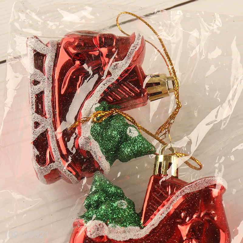Wholesale 2 Pieces Christmas Sleigh Ornaments Chritmas Tree decorations