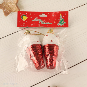 Hot Selling 2 Pieces Ice Cream Cone Ornaments Chritmas Tree Ornaments