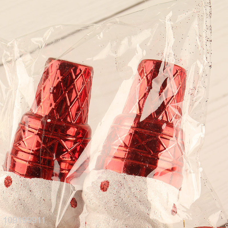 Hot Selling 2 Pieces Ice Cream Cone Ornaments Chritmas Tree Ornaments