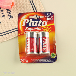Wholesale 2 Piece 1.5V C Batteries Long Lasting Zinc Manganese Batteries