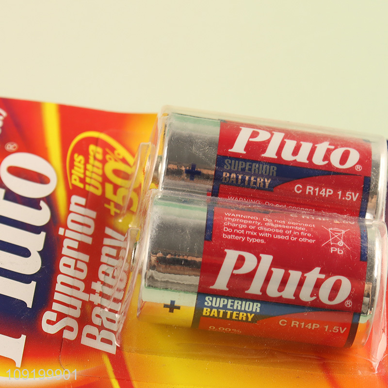 Wholesale 2 Piece 1.5V C Batteries Long Lasting Zinc Manganese Batteries