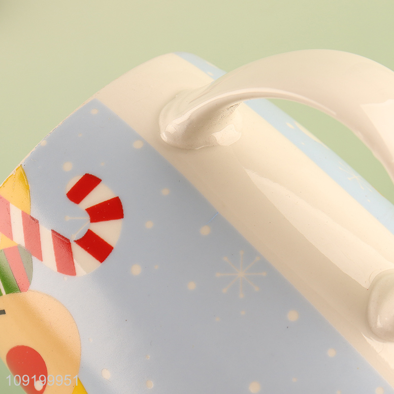 Online Wholesale 330ml Christmas Mug Ceramic Coffee Mug with Handle