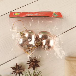 New Arrival 2 Pieces Christmas Tree Pendants Plastic Heart Baubles