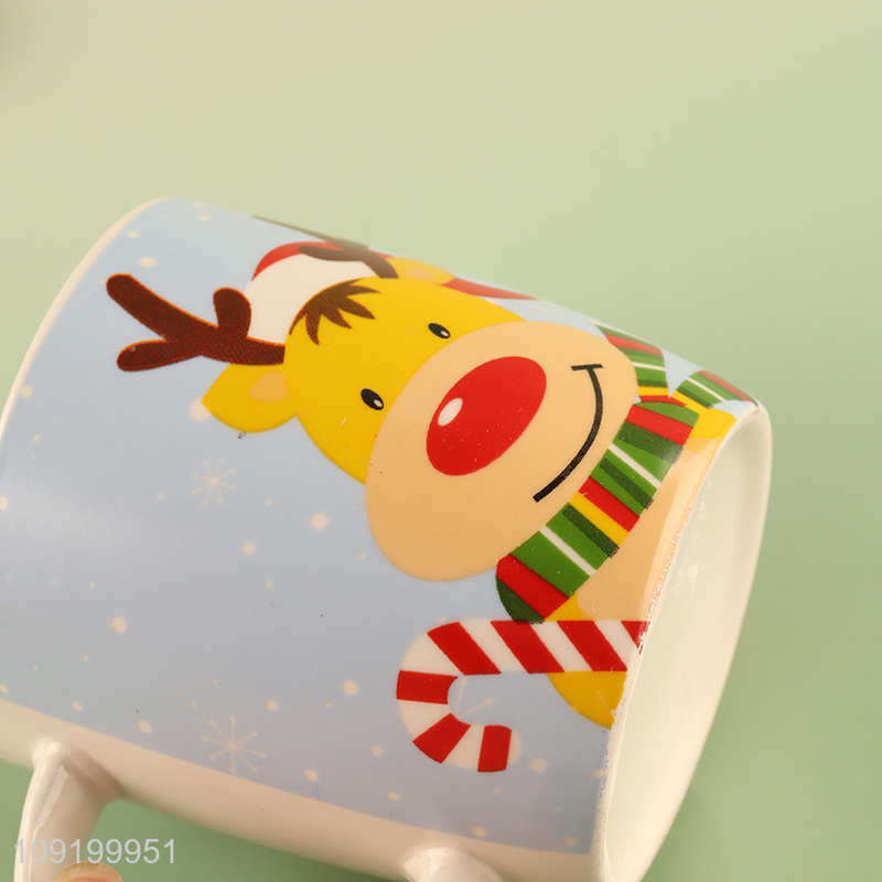 Online Wholesale 330ml Christmas Mug Ceramic Coffee Mug with Handle