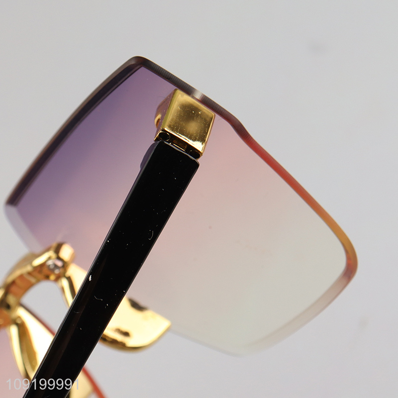 Good Quality Men Women Rimless Sunglasses Trendy Frameless Sunglasses