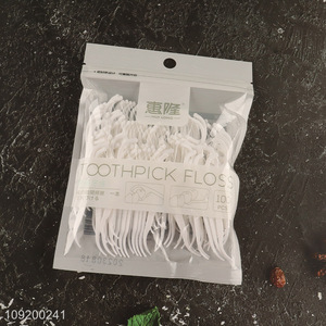 New Arrival 100 Pieces Disposable Dental Floss Picks for Men Women