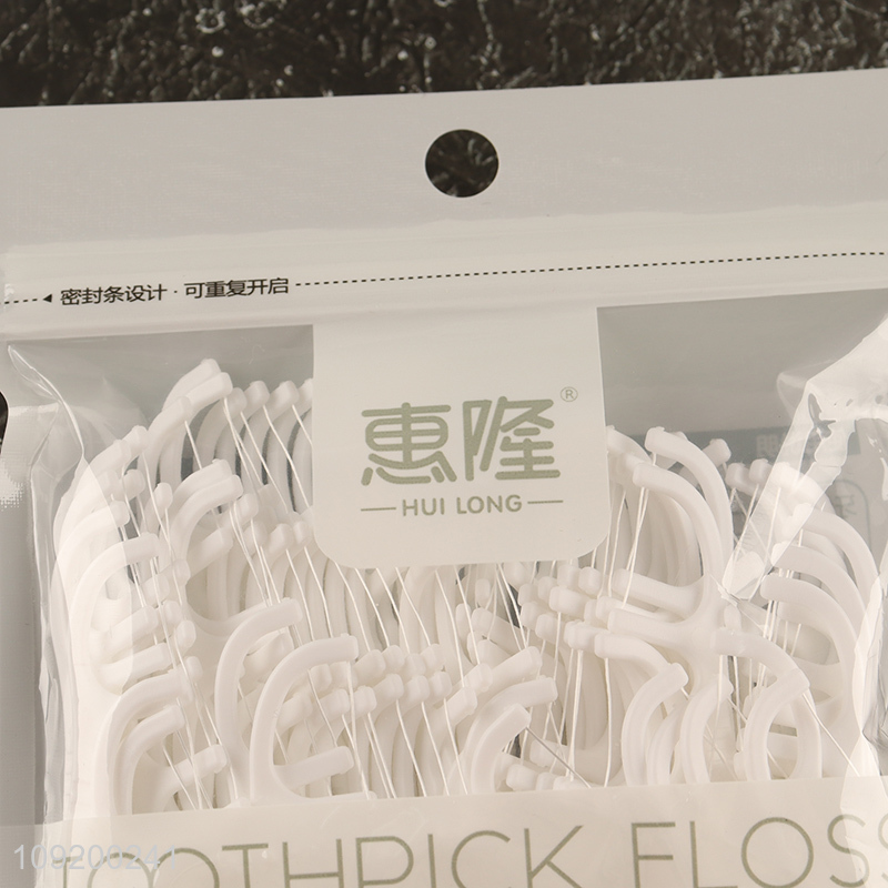 New Arrival 100 Pieces Disposable Dental Floss Picks for Men Women