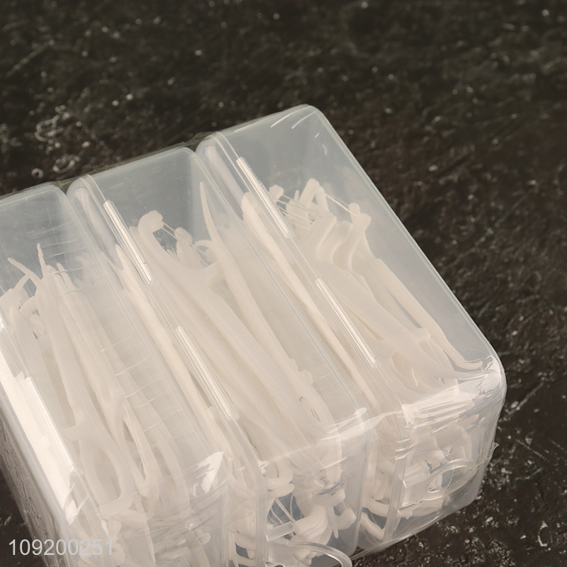 Factory Price 50PCS*3 Disposable Teeth Cleaning Dental Floss Picks